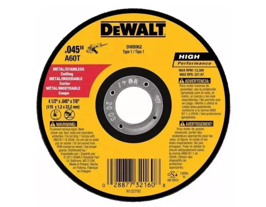 Disco De Corte Fino Para Aço 4 1 2 Dewalt - Dw8062 3