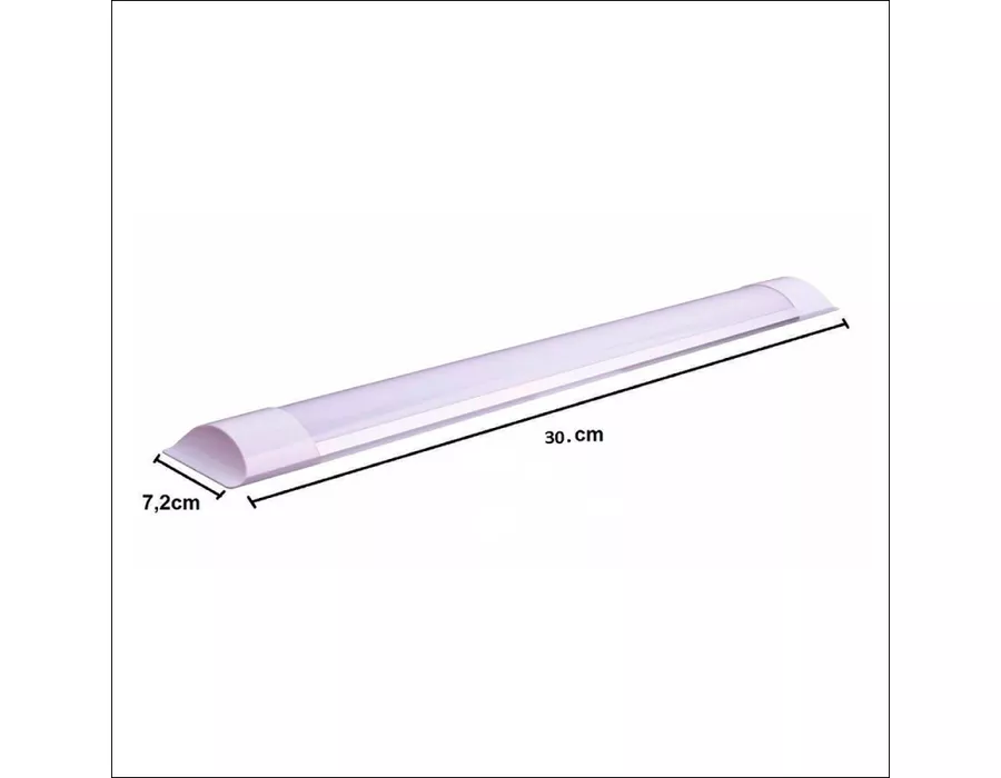 LUMINÁRIA LINEAR LED SLIM 30X7,2CM 9W BV 6.500K BLUMENAU 1