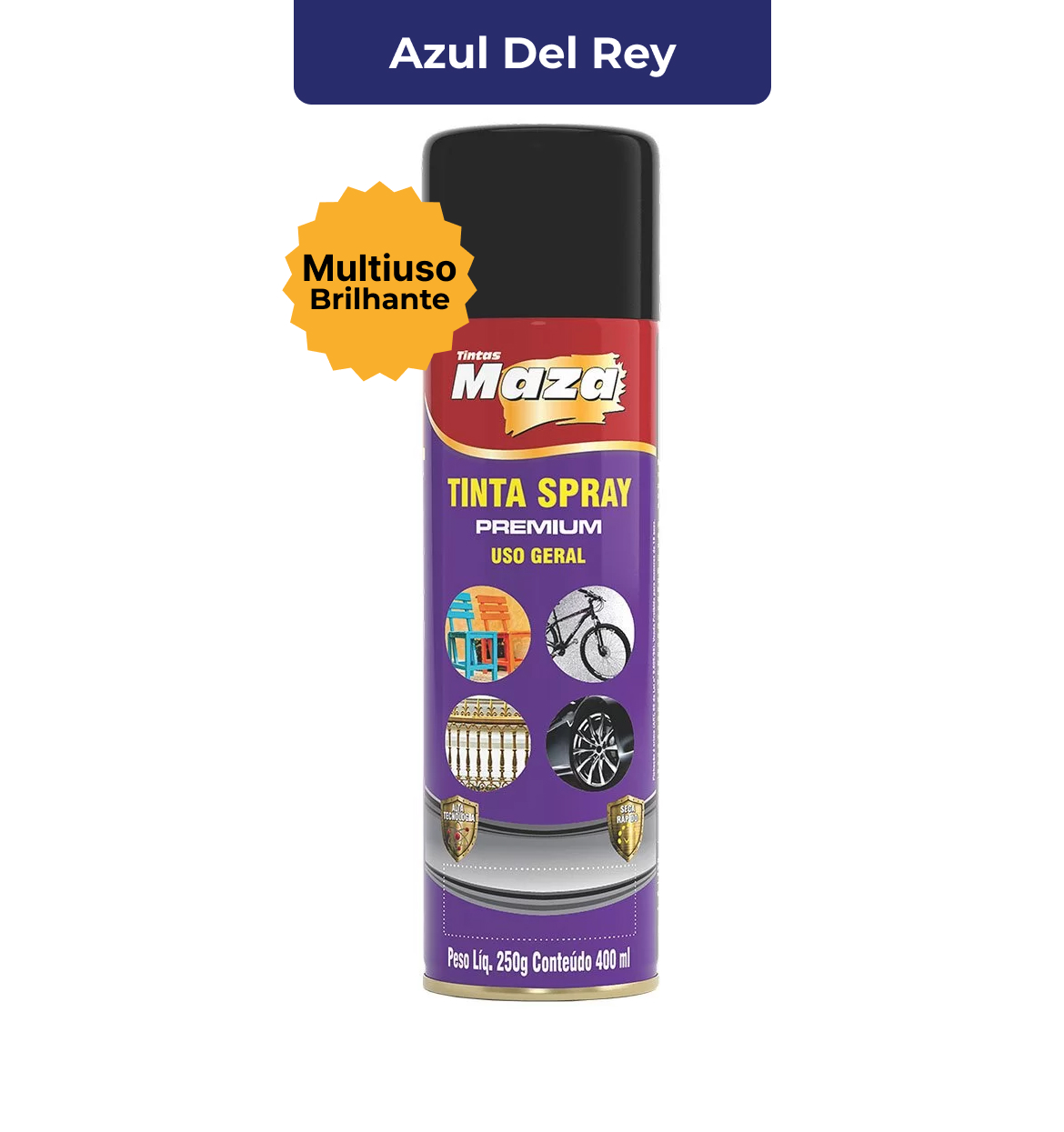 SPRAY BRILHANTE azul del rey 250G MAZA