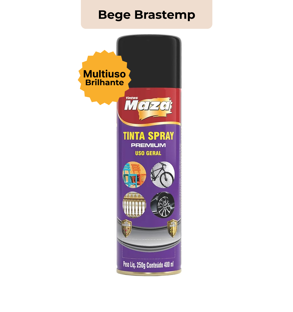 SPRAY BRILHANTE bege brastemp 250G MAZA