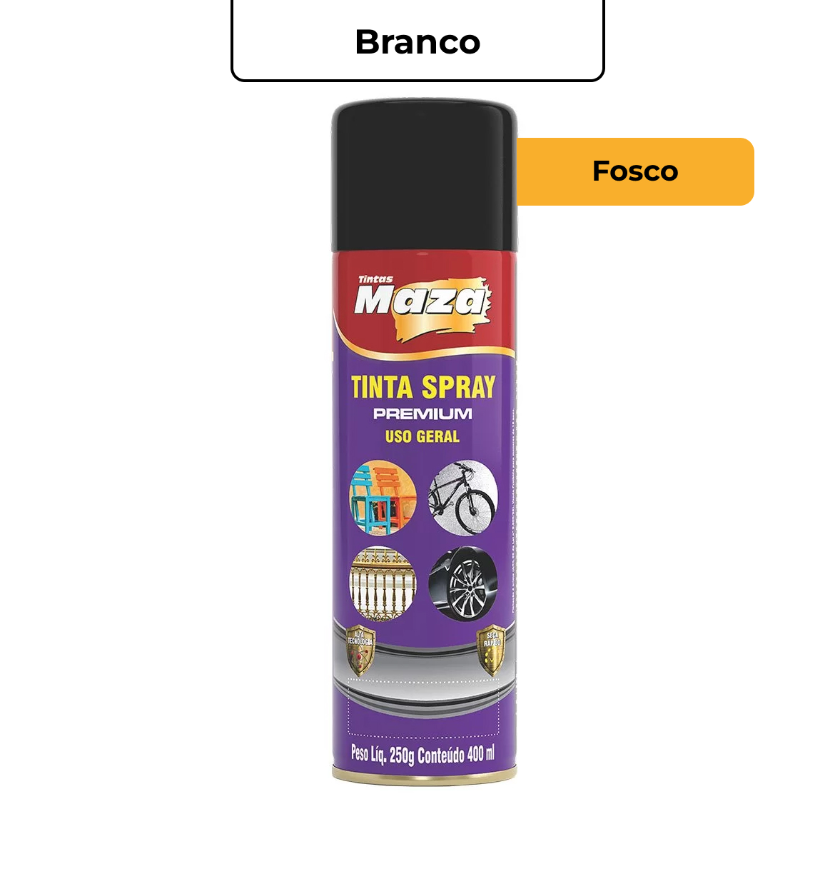 SPRAY FOSCO BRANCO 250G MAZA