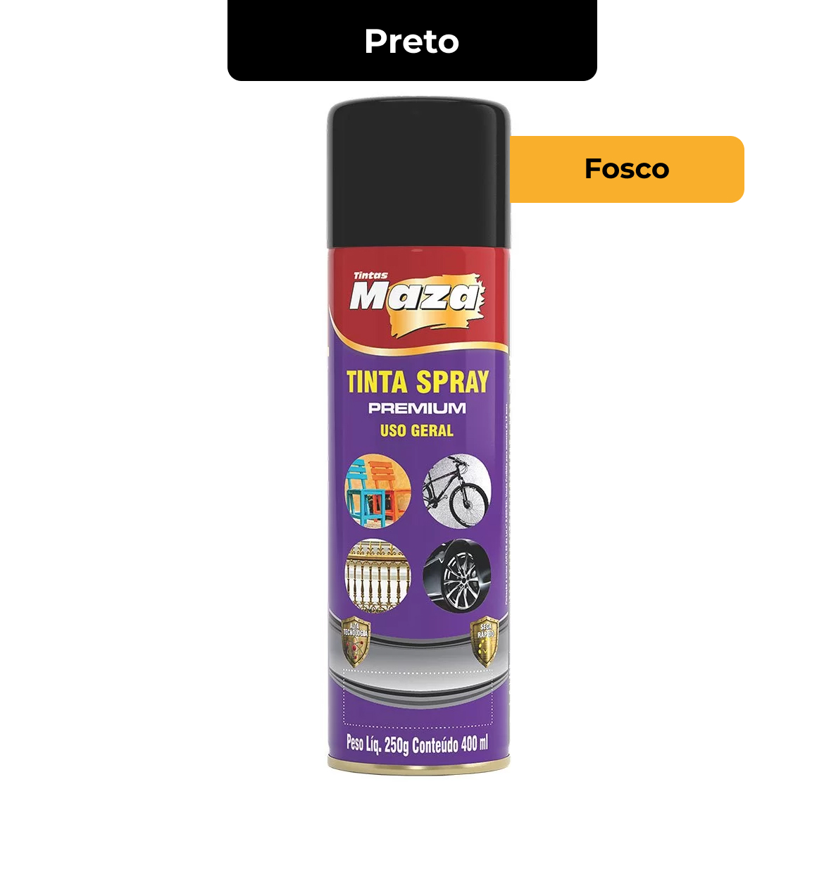 SPRAY FOSCO PRETO 250G MAZA