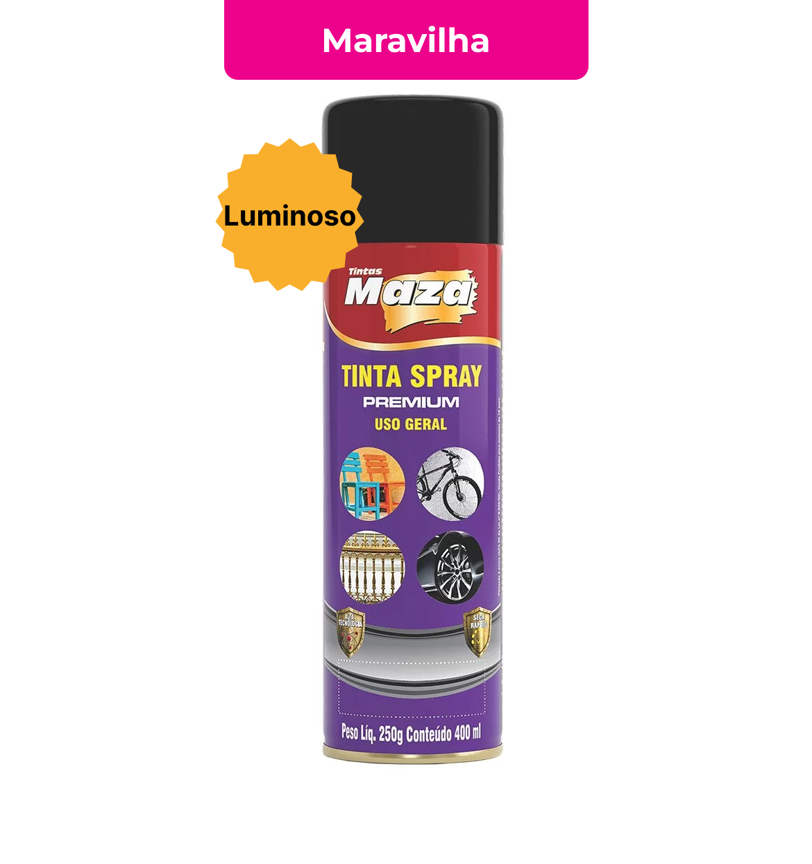 SPRAY LUMINOSO MARAVILHA 250G MAZA