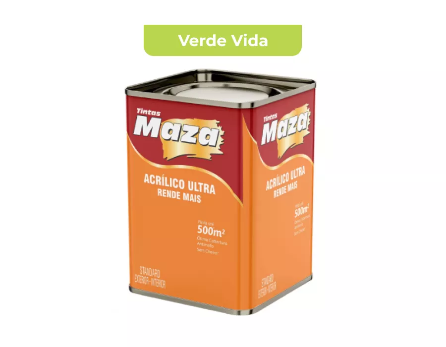 TINTA ACRÍLICO ULTRA VERDE VIDA 18L MAZA