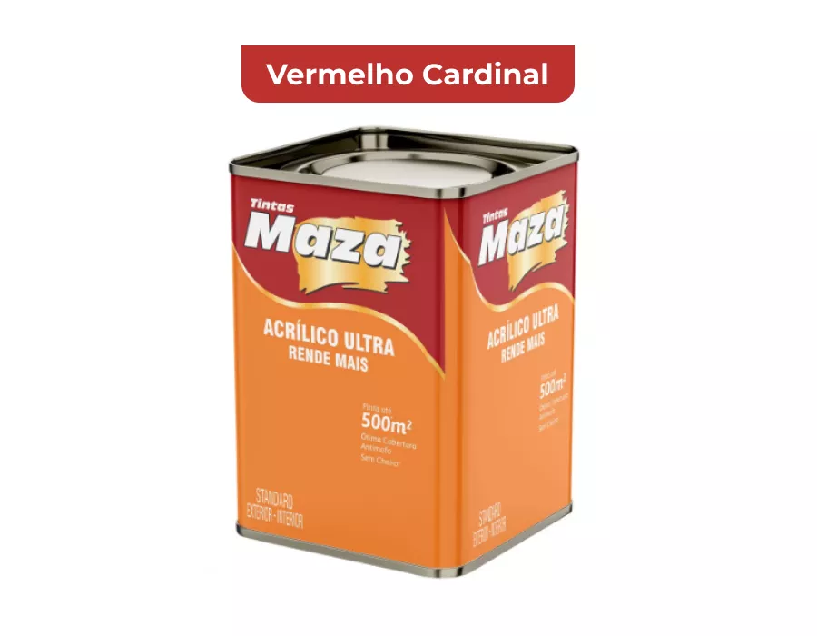 TINTA ACRÍLICO ULTRA VERMELHO CARDINAL 18L MAZA