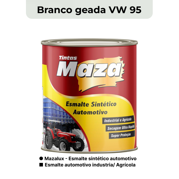Tinta Esmalte Branco Geada VW95 Industrial Automotivo Agrícola