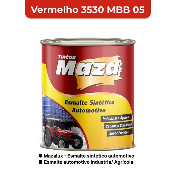 Tinta Esmalte Vermelho 3530 MBB 05 Industrial Automotivo Agrícola