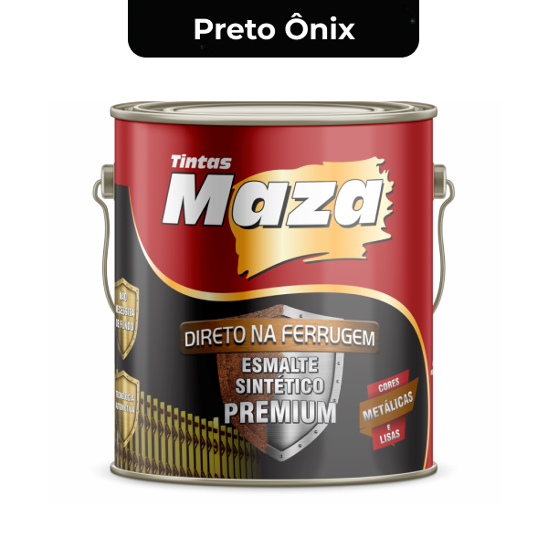 Ttinta Esmalte Sintético Metálico Preto Onix Direto na Ferrugem